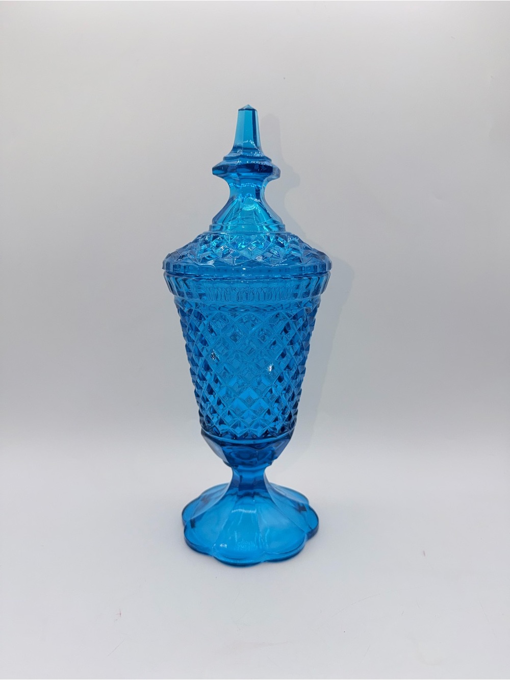 Blue Apothecary Candy Jar With Lid